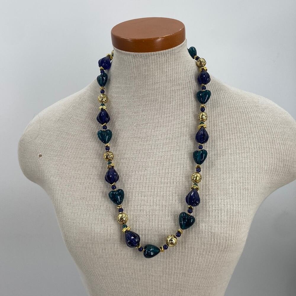 Acrylic heart chunky beaded necklace
